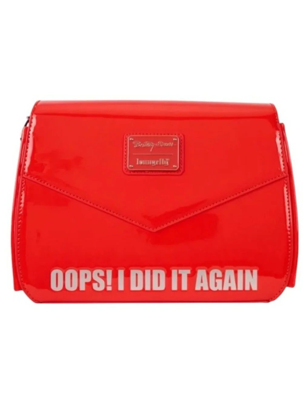 Loungefly Britney Spears Oops I Did It Again Red Patent Crossbody Bag NWT